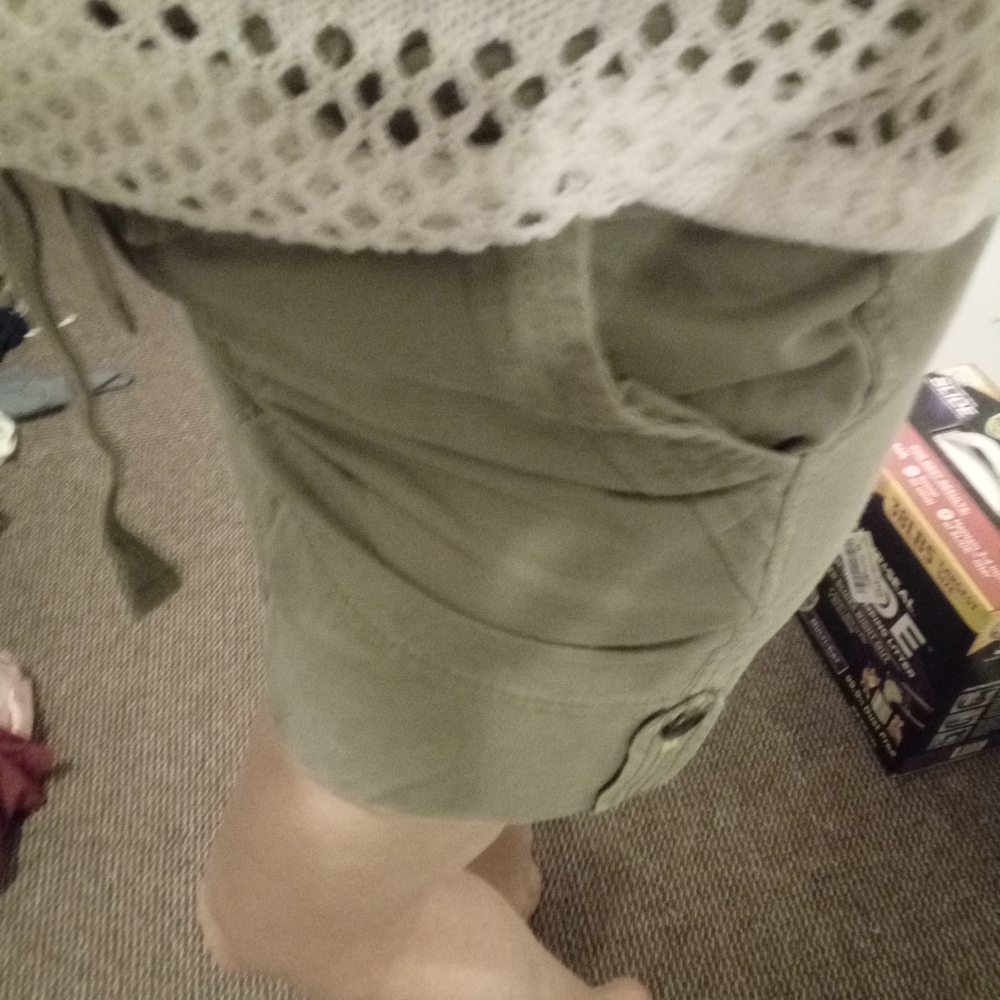 Olive Green Cargo Skirt